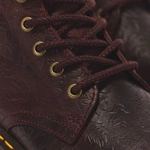 Dr. Martens жіночі черевики на платформі Jadon Floral Emboss Crazy Horse вишневі 43558600
