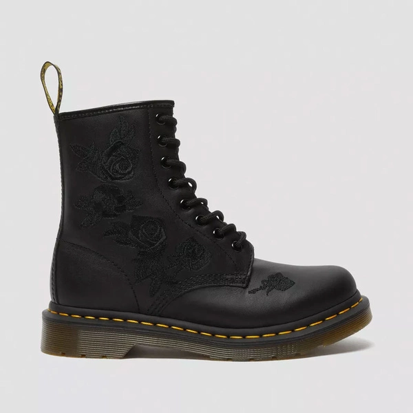 Dr. Martens черевики 1460 Vonda Mono Floral з вишивкою чорні 24985001