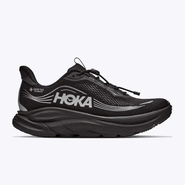 HOKA Clifton 11 GORE-TEX жіночі водонепроникні кросівки для бігу Black/Black