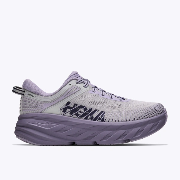 HOKA Bondi 7 жіночі кросівки для бігу Stardust/Mellow Lilac