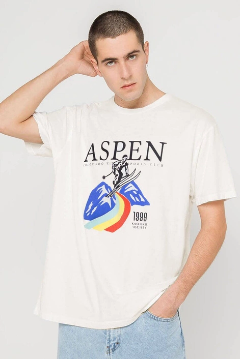 Kaotiko Ivory Asper Washed T-shirt