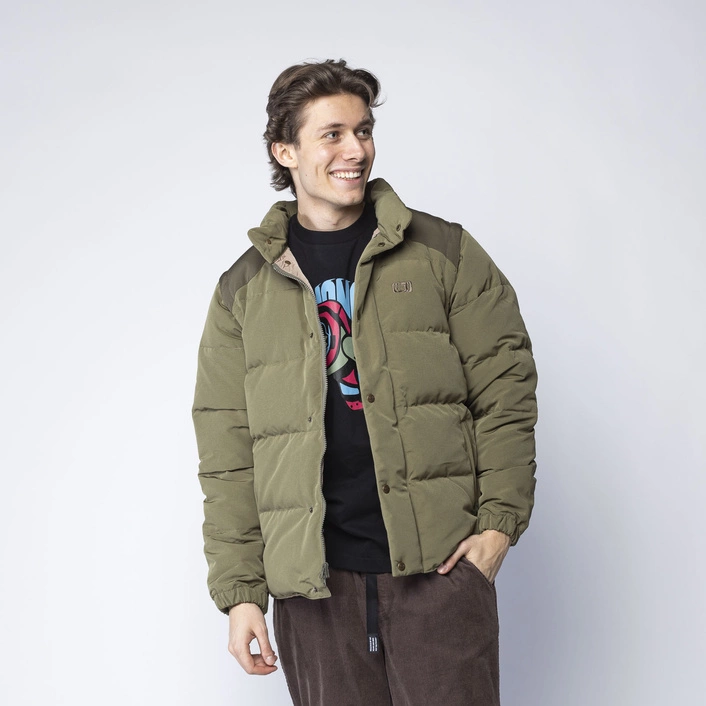 Billionaire Boys Club DETACHABLE SLEEVE DOWN JACKET - OLIVE