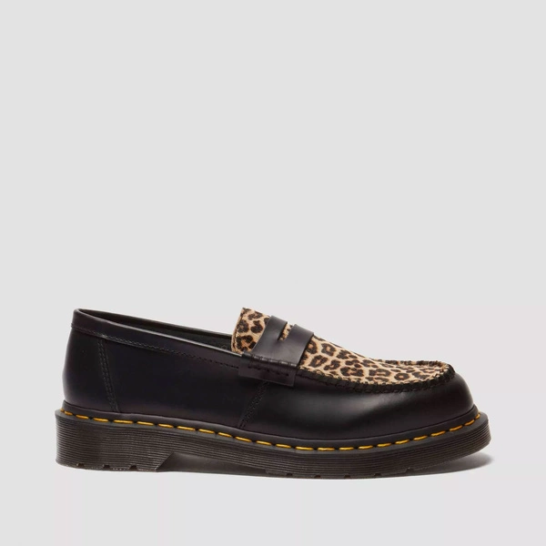 Dr. Martens лофери Penton з леопардовим принтом чорні 41186001