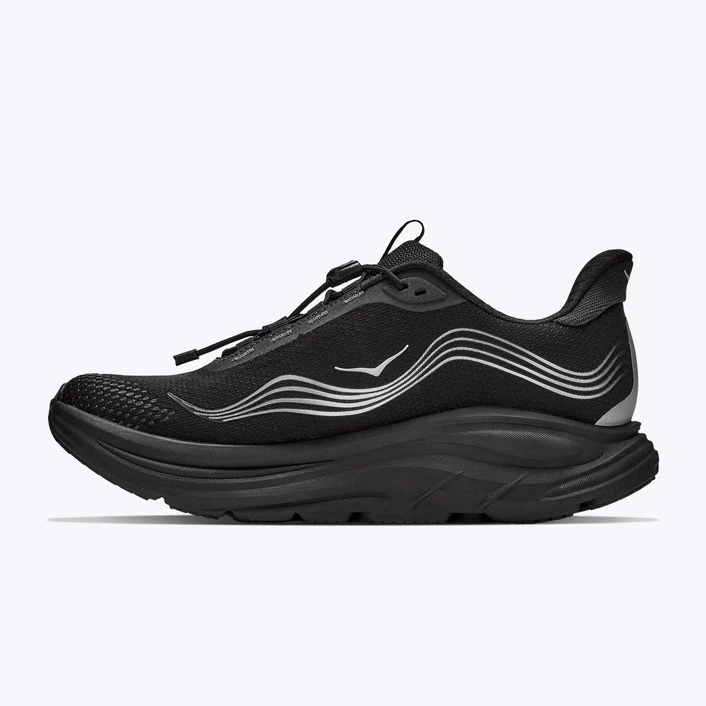 HOKA Clifton 11 GORE-TEX жіночі водонепроникні кросівки для бігу Black/Black