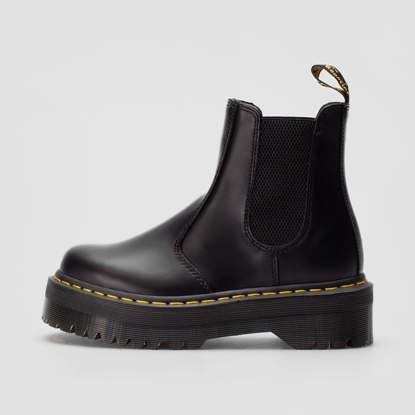 Dr. Martens челсі на платформі 2976 Quad Polished Smooth чорні 24687001