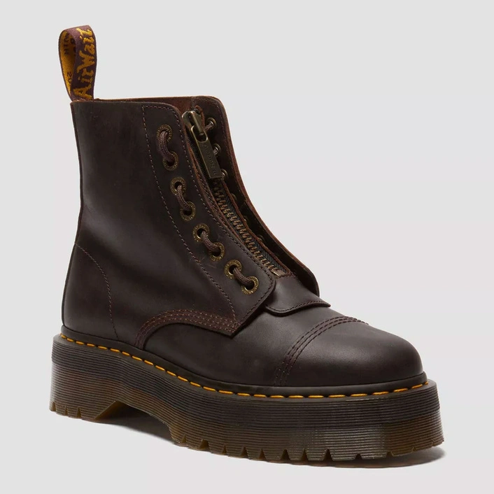 Dr. Martens черевики на платформі Sinclair Crazy Horse темно-коричневі 40910200