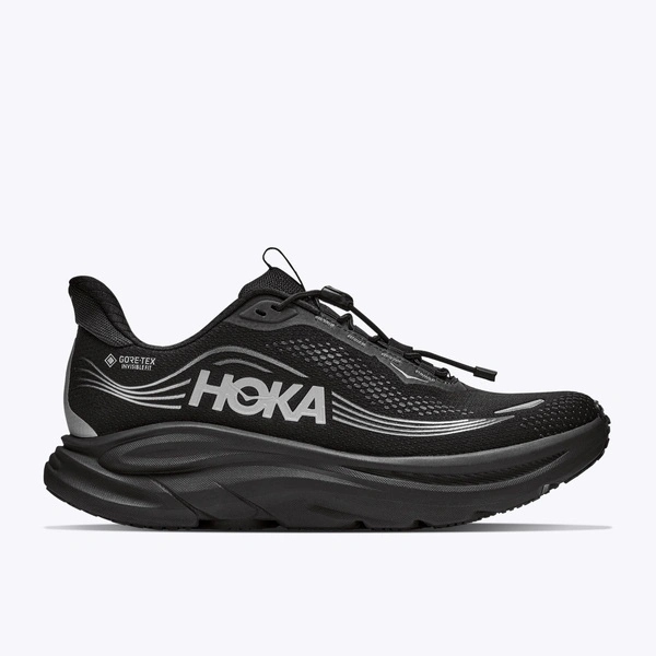 HOKA Clifton 11 GORE-TEX чоловічі водонепроникні кросівки для бігу Black/Black