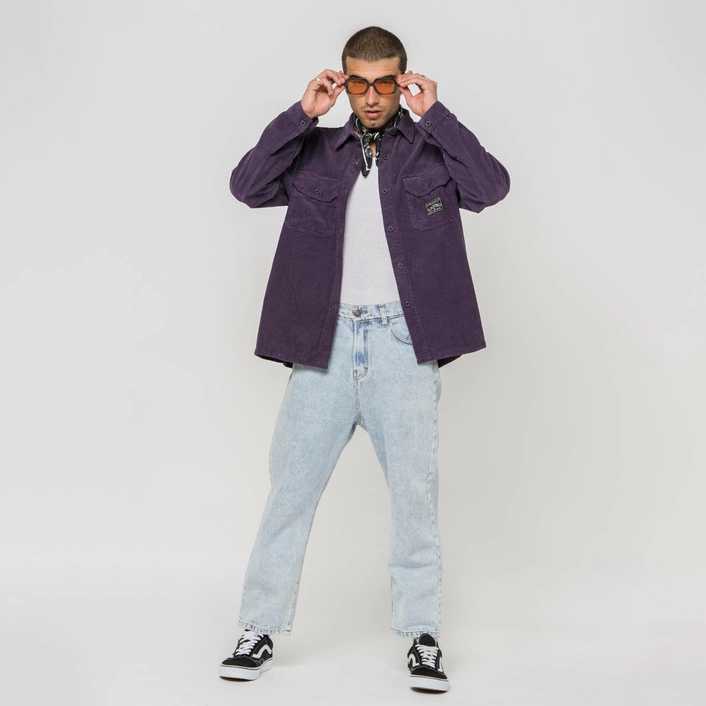 Kaotiko Lilac Corduroy Shirt