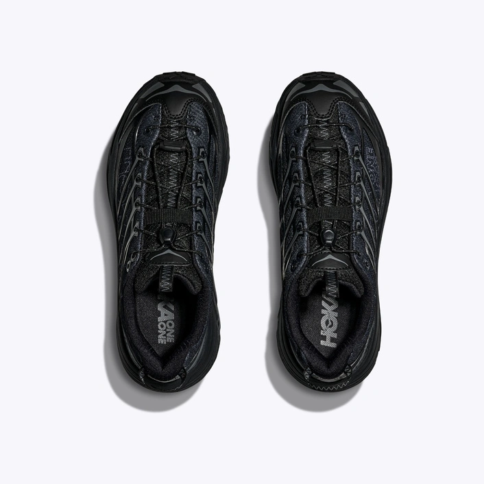 HOKA Mafate Three2 Wordmark унісекс повсякденні кросівки Black/Outer Orbit