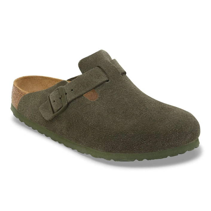 Birkenstock Boston Suede Leather Thyme 1024714 (Вузькі)