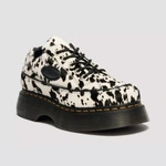 Dr. Martens туфлі Buzz 5-Eye Dalmatian зі шкіри з ворсом кремово-чорні жіночі 42846100