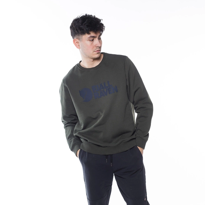 Fjallraven LOGO SWEATER DEEP FOREST