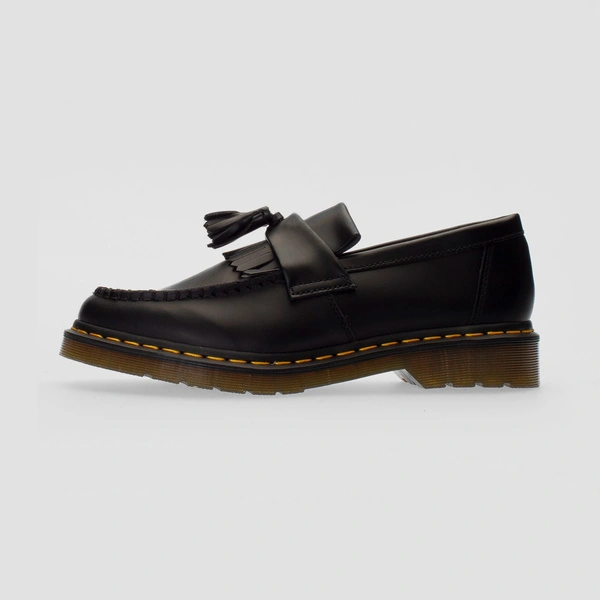 Dr. Martens лофери з китицями Adrian Yellow Stitch Smooth чорні 22209001