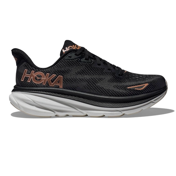 HOKA Clifton 9 жіночі кросівки для бігу Black / Rose Gold
