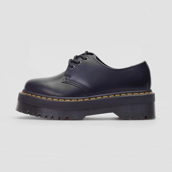 Dr. Martens туфлі на платформі 1461 Quad Polished Smooth чорні 25567001