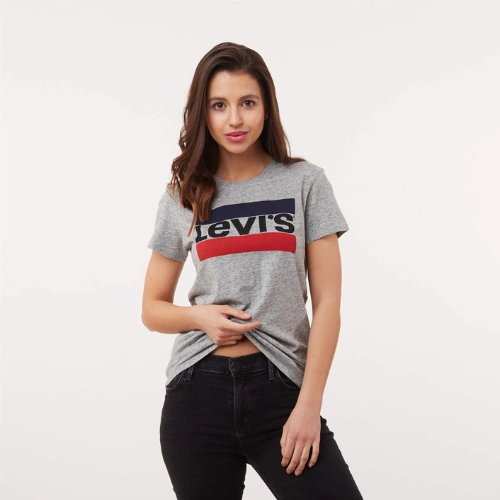 Levi's THE PERFECT GRAPHIC TEE Smokestack Heather