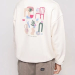 Kaotiko Унісекс Світшот Бежевий Crew Marrakech Organic Cotton AO026-01S-G002