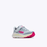 HOKA Clifton 10 Little Kids дитячі кросівки для бігу Overcast / Neon Dragonfruit