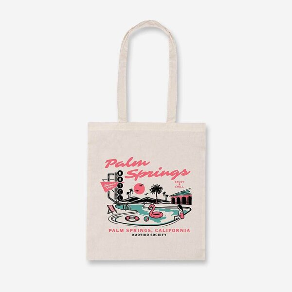 Kaotiko Ivory Palm Springs Tote Bag