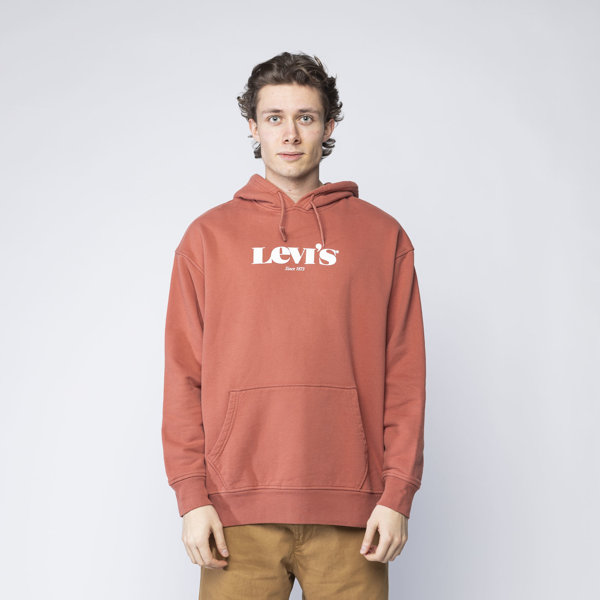 Levi's RELAXED GRAPHIC HOODIE MARSALA RED