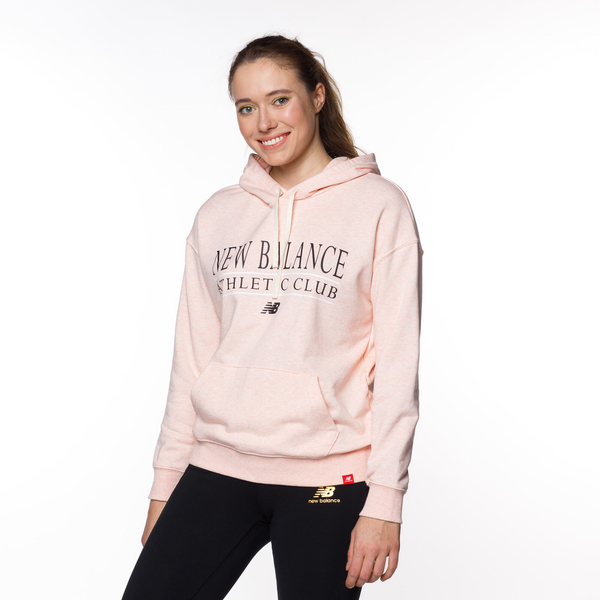 New Balance WOMEN'S  Essentials Athletic Club Hoodie PINK