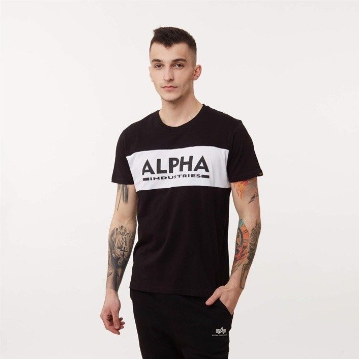 Alpha Industries ALPHA INLAY T-SHIRT BLACK