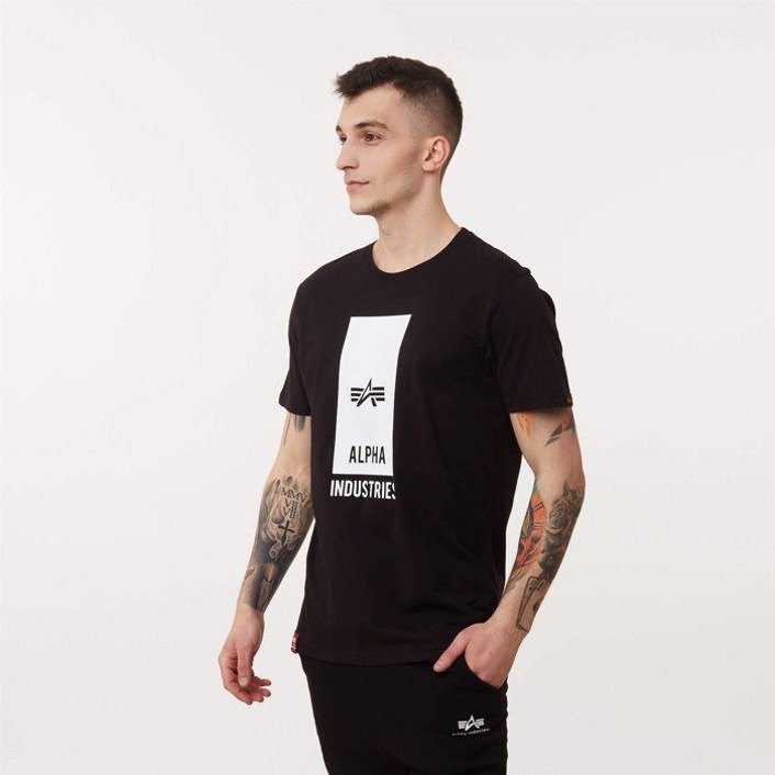 Alpha Industries BLOCK LOGO T-SHIRT BLACK