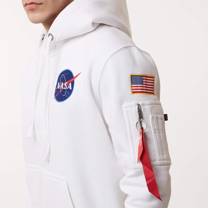 Alpha Industries SPACE SHUTTLE HOODY WHITE