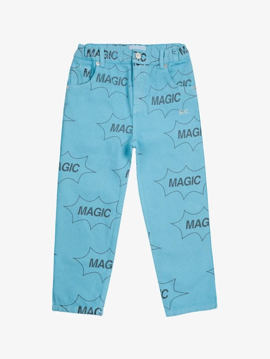 BOBO CHOSES It's Magic all over denim baggy pants