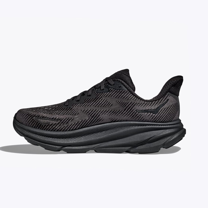 HOKA WOMAN'S CLIFTON 9 BLACK/BLACK 1127896-BBLC