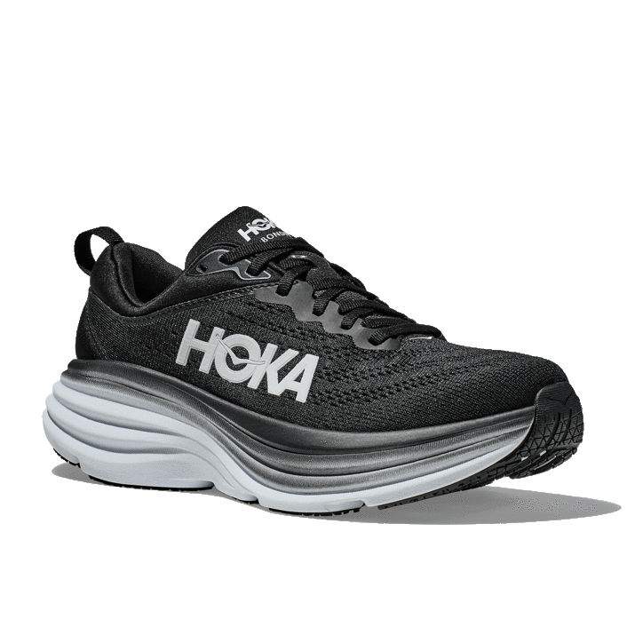 Hoka WOMEN'S BONDI 8 BLACK/WHITE