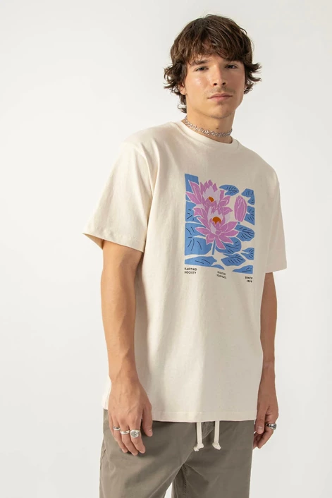 Kaotiko Water Lily Organic Cotton T-Shirt