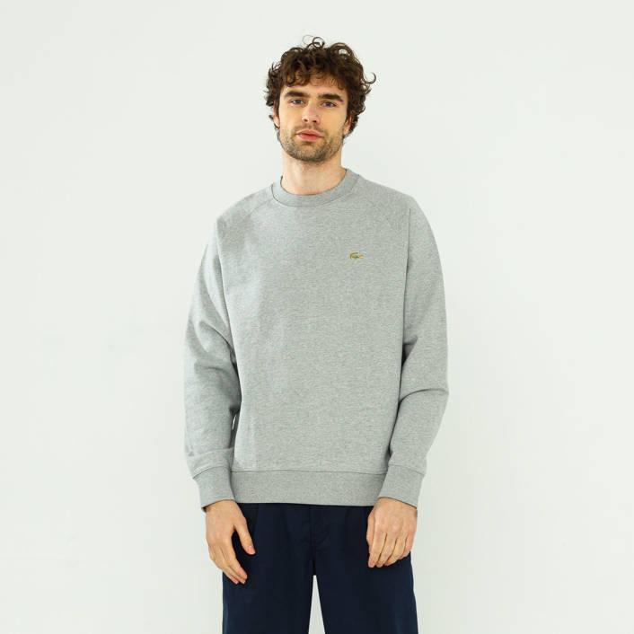 Lacoste LIVE Loose Cotton Fleece Sweatshirt Grey