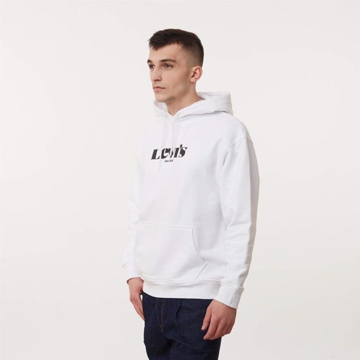 Levi's RELAXED GRAPHIC FLEECE WHITE