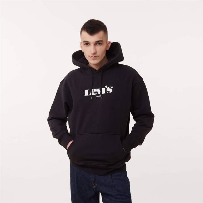 Levi's RELAXED GRAPHIC HOODIE BLACK