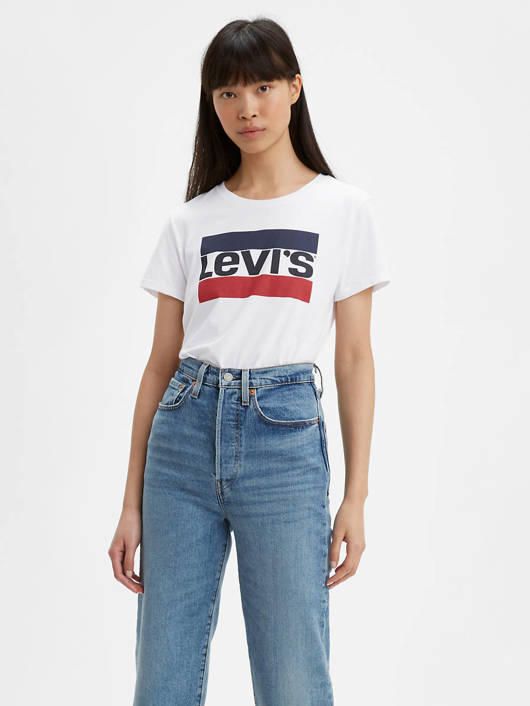 Levi's THE PERFECT GRAPHIC TEE WHITE