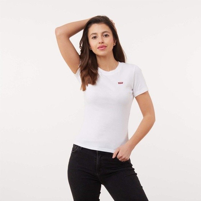 Levi's WMNS RIBBED BABY TEE WHITE