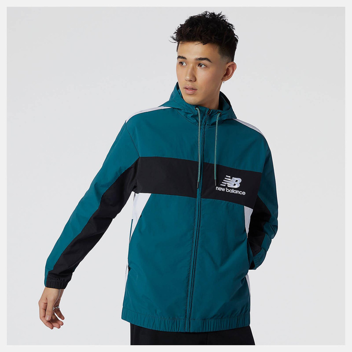 New Balance Athletics Higher Learning Windbreaker Jacket TEAL