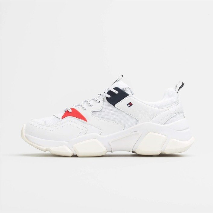 Tommy Hilfiger WMNS Chunky Mixed Textile Trainer White